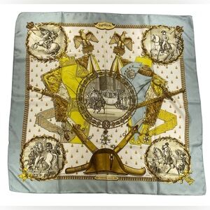 Hermes Silk Scarf Napoleon Carre 90 Vintage By Philippe Ledoux